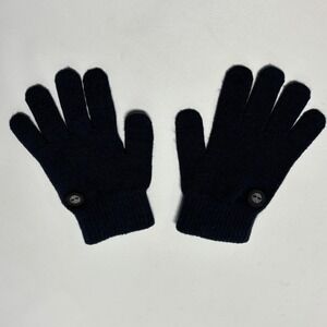 Timberland Knit Gloves Kids Navy Blue Excellent Logo Ribbed Cuff Winter